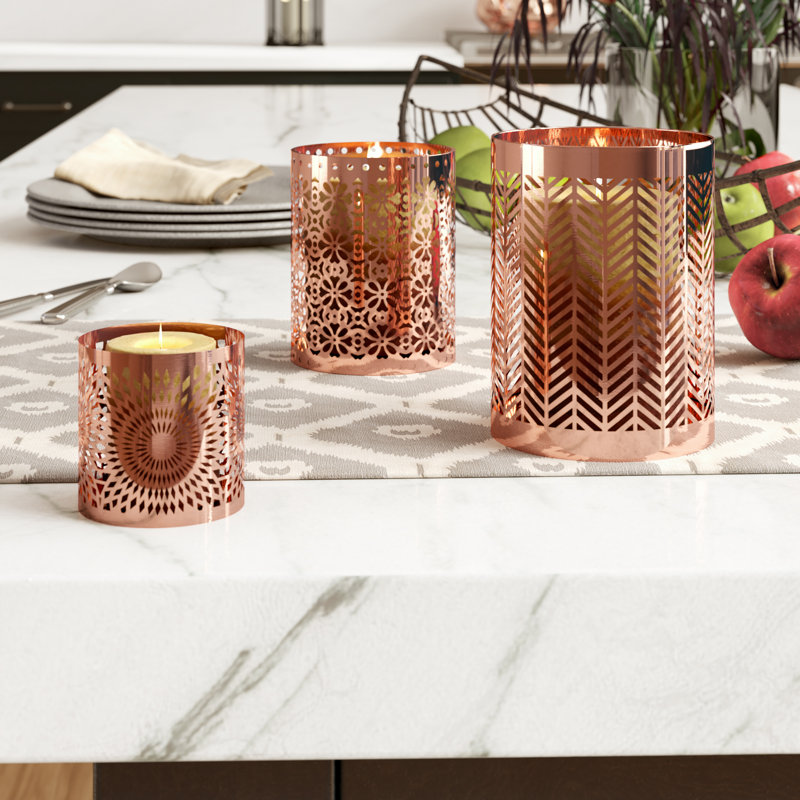 Bloomsbury Market 3 Piece Metal Hurricane Set & Reviews Wayfair